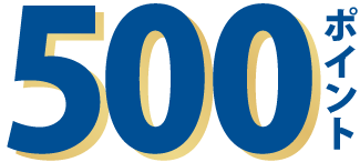 もれなく500ポイント