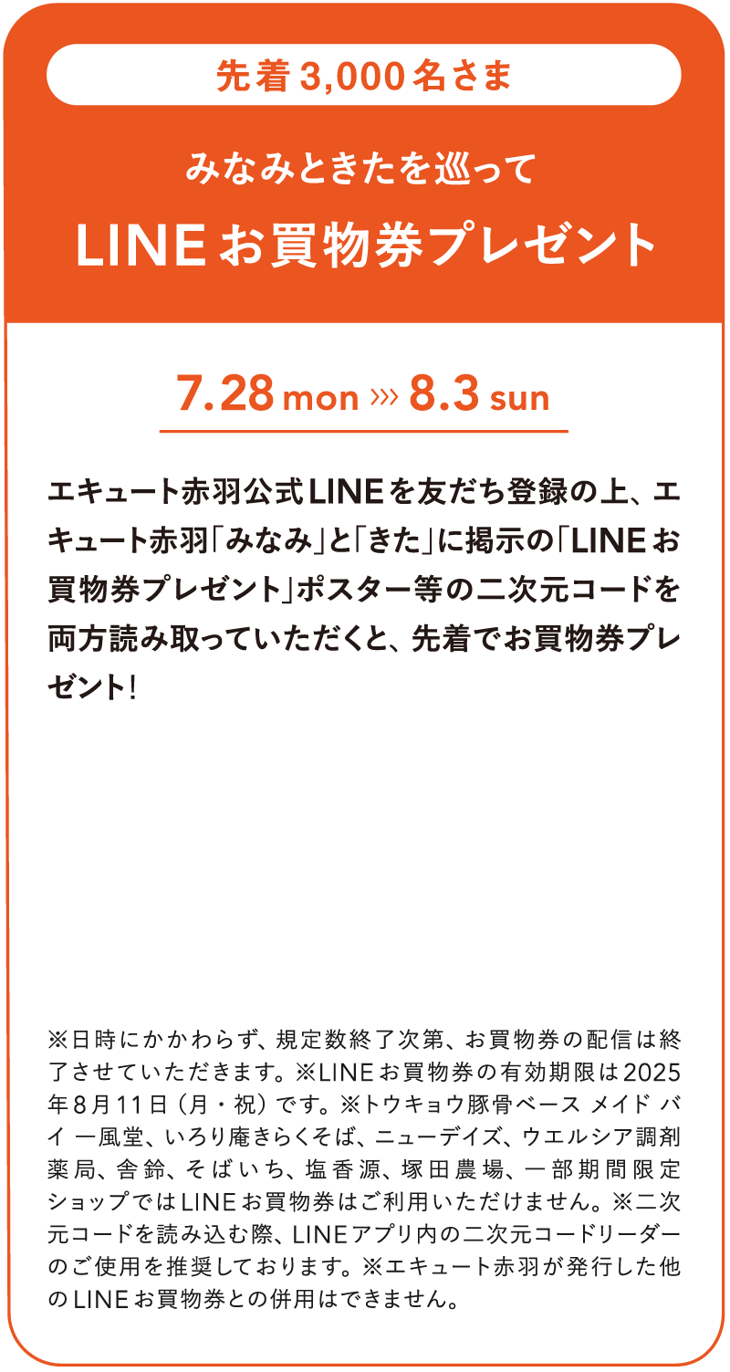 みなみときたを巡ってLINEお買い物券プレゼント
