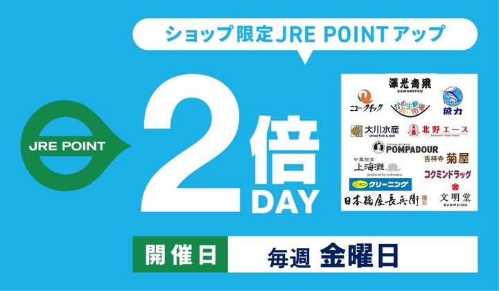 ショップ限定JREP2倍デー