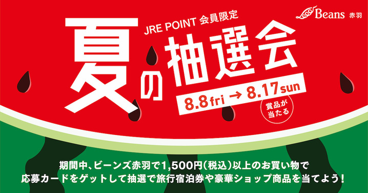 ビーンズ赤羽 夏の抽選会開催！