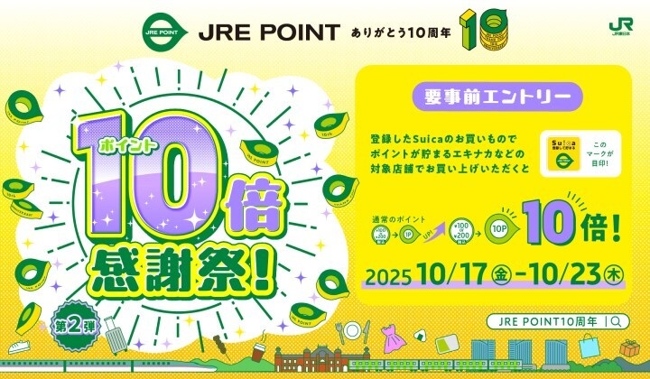 JRE POINT10周年第2弾