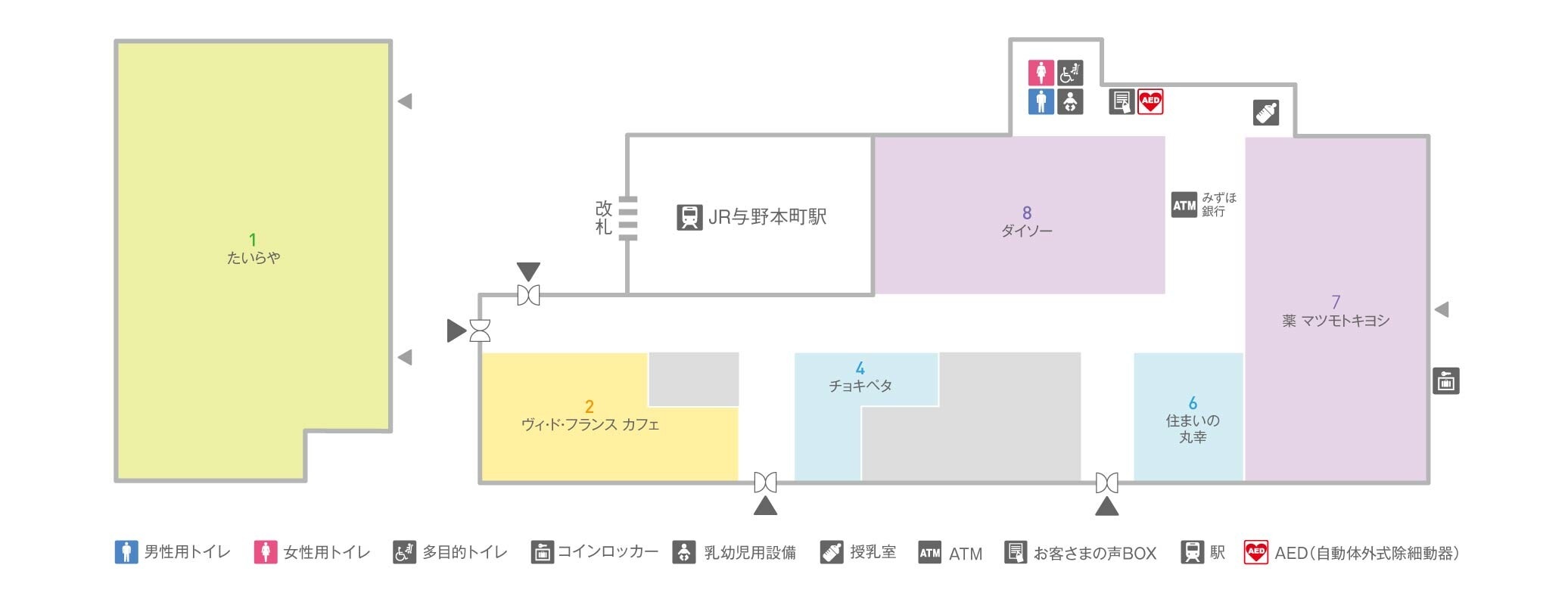ビーンズ与野本町1Fフロアマップ
