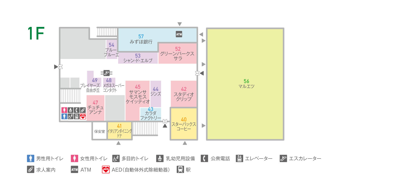 ビーンズ武蔵浦和1Fフロアマップ