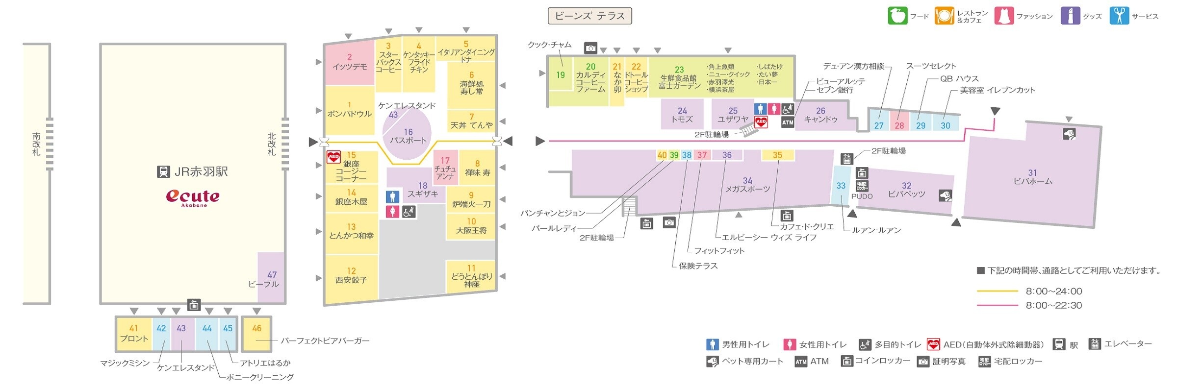 ビーンズ赤羽1Fフロアマップ