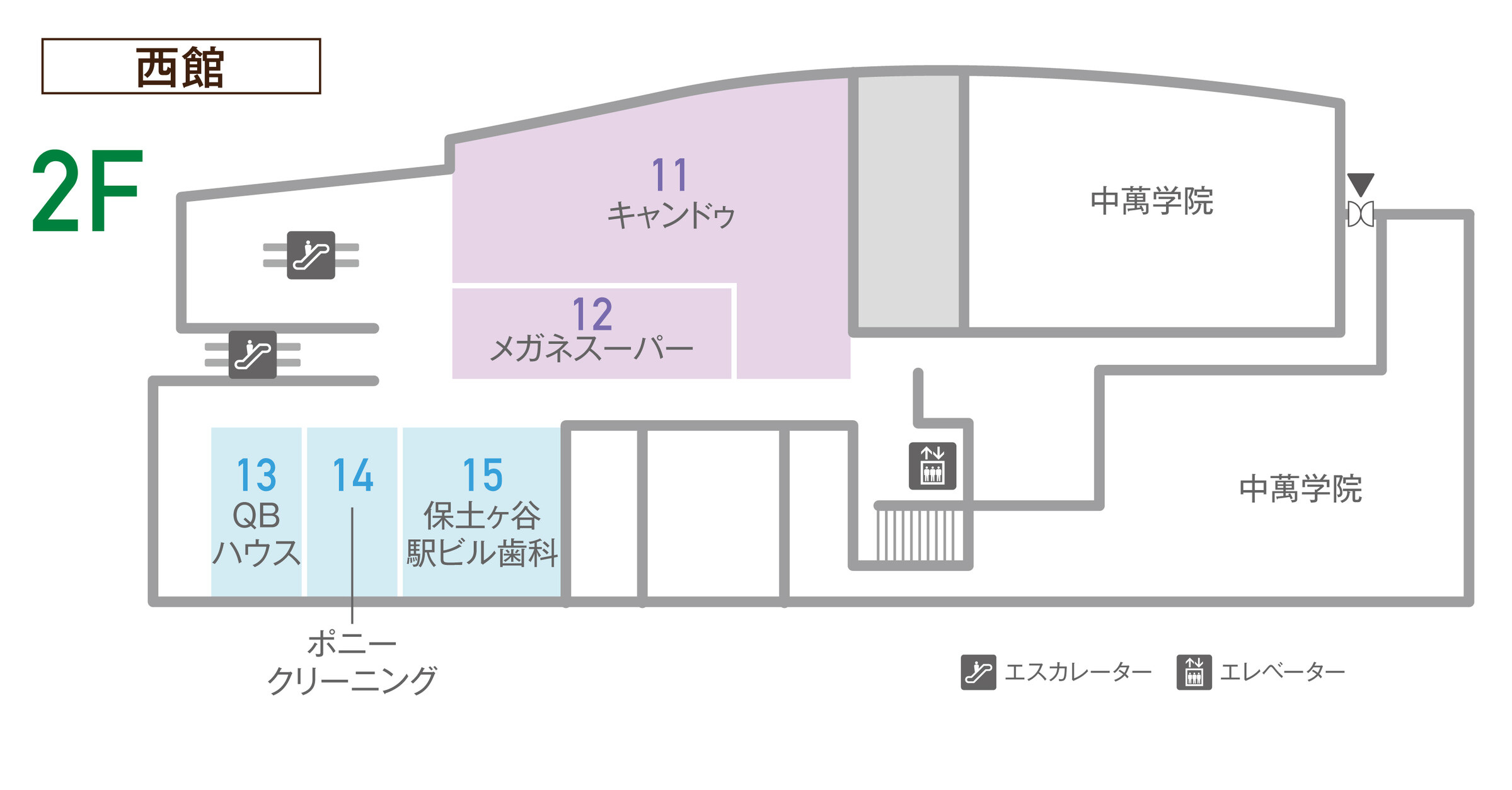 ビーンズ保土ヶ谷西館2Fフロアマップ