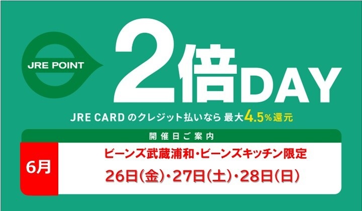 6月のJRE POINTアップデー！