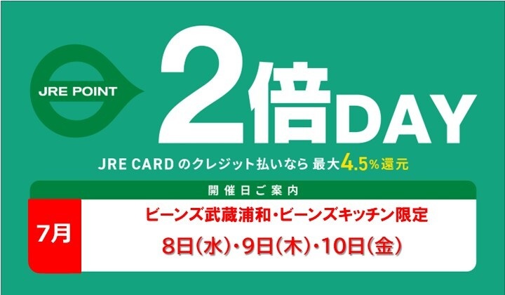 7月のJRE POINTアップデー！