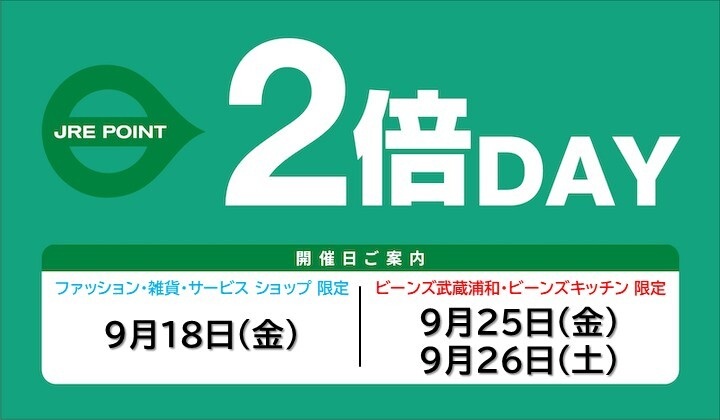 9月のJREPOINTアップデー