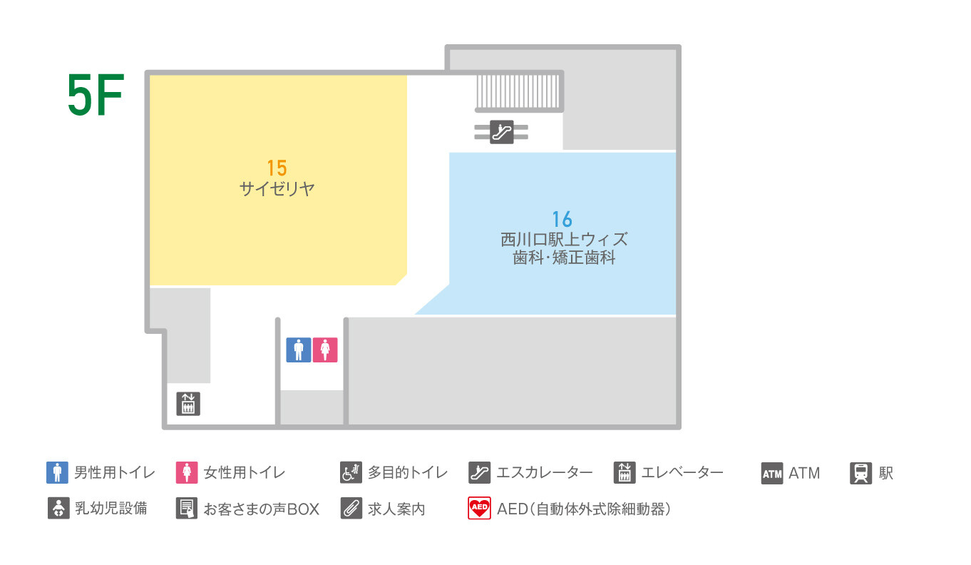 ビーンズ西川口5Fフロアマップ